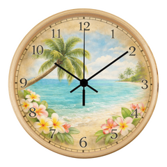 Tropical Charm - The Wood Frame 10" Clock