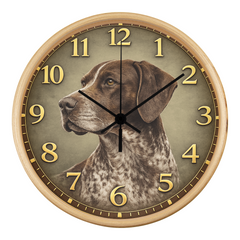 Timeless German Shorthaired Pointer - Wood Frame 10" Clock