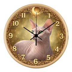 Timeless Royal Sphynx - Wood Frame 10" Clock