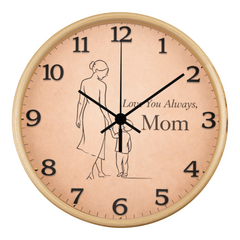 Love You Always, Mom - Wood Frame 10" Clock (From Son)