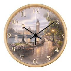 London Fog - Wood Frame 10" Clock