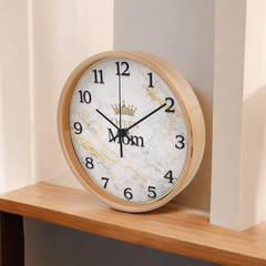 Queen Mom - Wood Frame 10" Clock