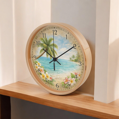 Tropical Charm - The Wood Frame 10" Clock