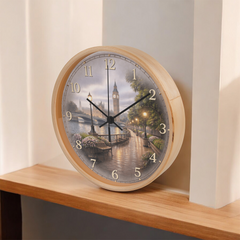London Fog - Wood Frame 10" Clock