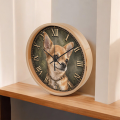 Sweet Chihuahua - Wood Frame 10" Clock