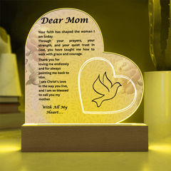 A Mother's Light - Heart Acrylic Plaque from Daughter