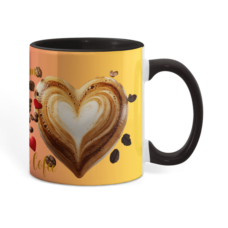 Super Mom - Powered by Coffee - Color Accent Mug