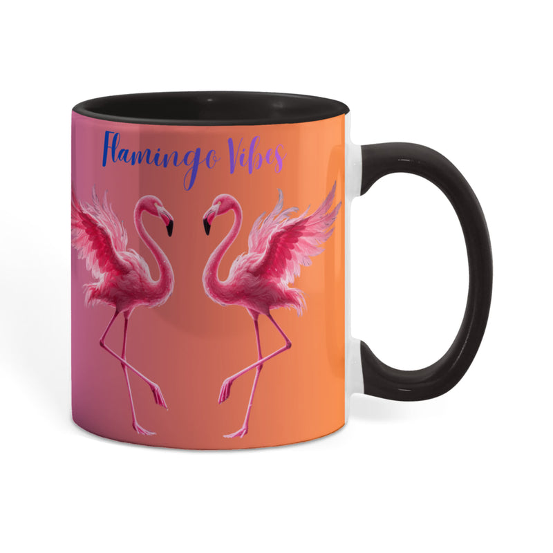Flamingo Vibes - Color Accent Mug