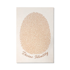 Divine Identity - Wall Art on Canva (Brown)