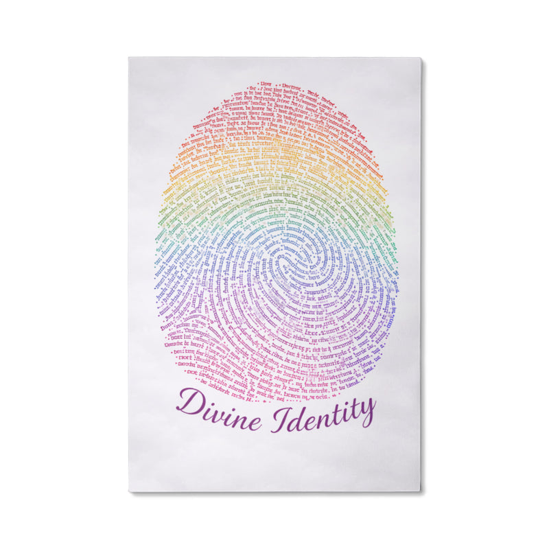 Divine Identity - Wall Art on Canva (Rainbow)