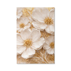 Cream & Gold Floral -  Wall Art on Canva