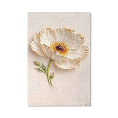 Elegant White Poppy  - Wall Art on Canva