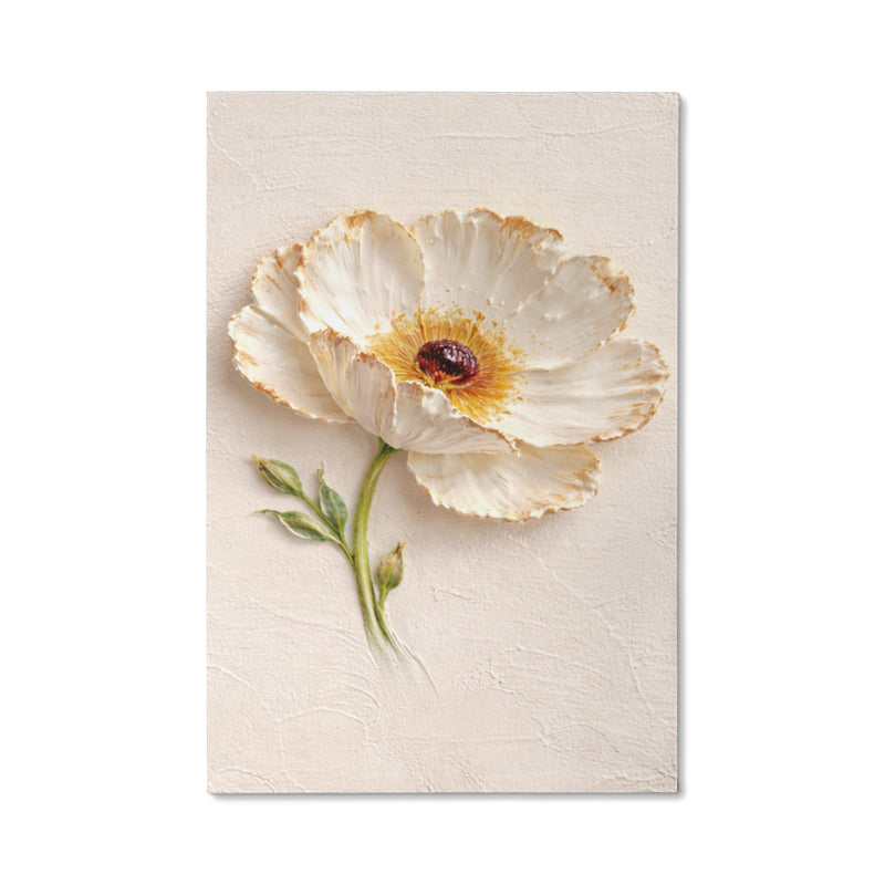 Elegant White Poppy  - Wall Art on Canva