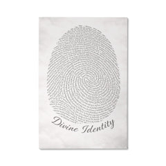 Divine Identity - Wall Art on Canva (Gray)
