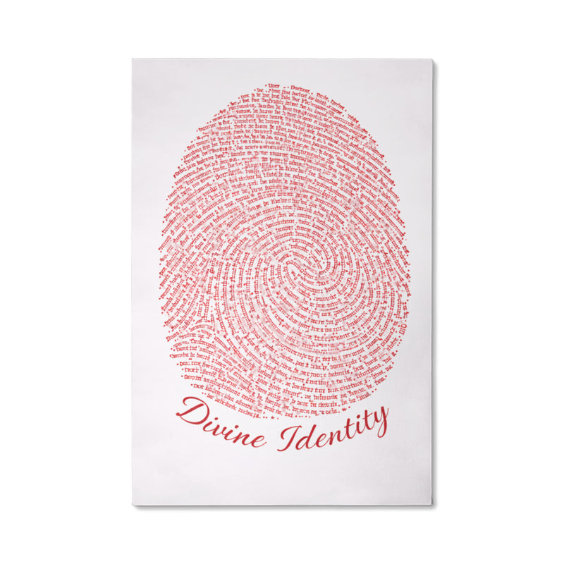 Divine Identity - Wall Art on Canva (Red)
