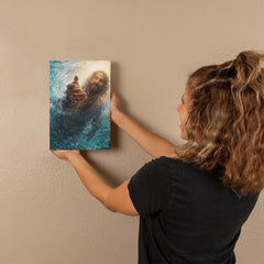 He Reaches Through the Storm - Wall Art On Canva