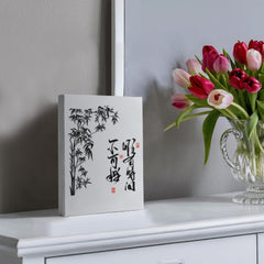 Peace & Tranquility - Wall Art on Canva (Black)