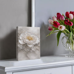 Elegant White Peony - Wall Art on Canva
