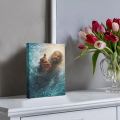 He Reaches Through the Storm - Wall Art On Canva
