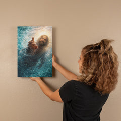 He Reaches Through the Storm - Wall Art On Canva