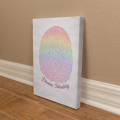 Divine Identity - Wall Art on Canva (Rainbow)