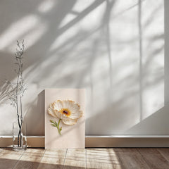Elegant White Poppy  - Wall Art on Canva