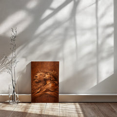 Lion of Judah, Jesus & Lion - Wall Art on Canva (Wood Carving)