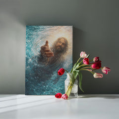 He Reaches Through the Storm - Wall Art On Canva