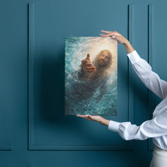 He Reaches Through the Storm - Wall Art On Canva
