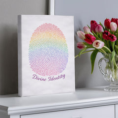 Divine Identity - Wall Art on Canva (Rainbow)
