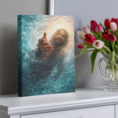 He Reaches Through the Storm - Wall Art On Canva