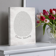 Divine Identity - Wall Art on Canva (Gray)