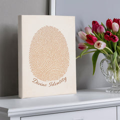 Divine Identity - Wall Art on Canva (Brown)