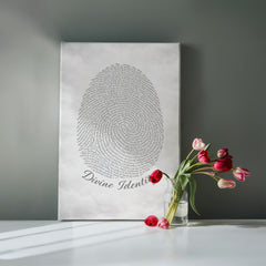 Divine Identity - Wall Art on Canva (Gray)