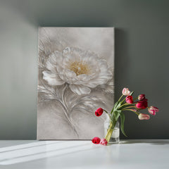 Elegant White Peony - Wall Art on Canva
