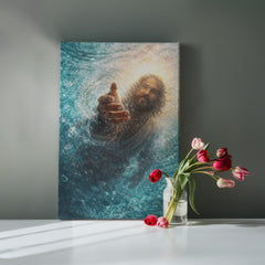 He Reaches Through the Storm - Wall Art On Canva