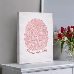 Divine Identity - Wall Art on Canva (Red)