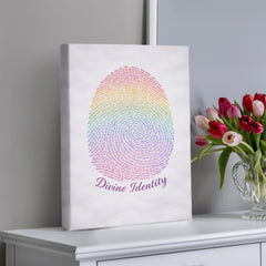 Divine Identity - Wall Art on Canva (Rainbow)