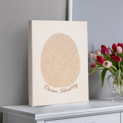 Divine Identity - Wall Art on Canva (Brown)