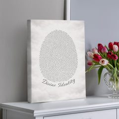 Divine Identity - Wall Art on Canva (Gray)