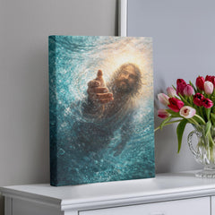 He Reaches Through the Storm - Wall Art On Canva