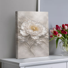Elegant White Peony - Wall Art on Canva