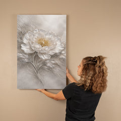 Elegant White Peony - Wall Art on Canva