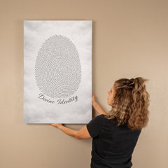 Divine Identity - Wall Art on Canva (Gray)