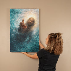 He Reaches Through the Storm - Wall Art On Canva