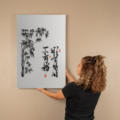 Peace & Tranquility - Wall Art on Canva (Black)