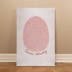 Divine Identity - Wall Art on Canva (Red)