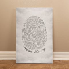 Divine Identity - Wall Art on Canva (Gray)