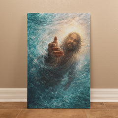 He Reaches Through the Storm - Wall Art On Canva