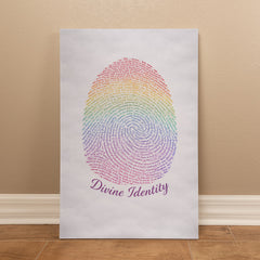 Divine Identity - Wall Art on Canva (Rainbow)